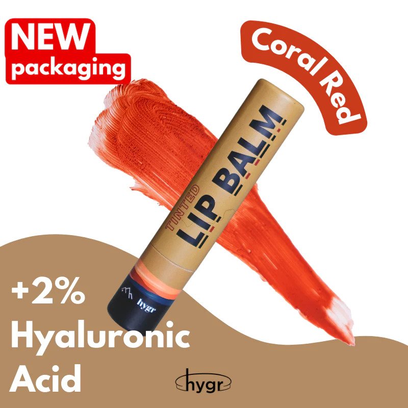 HYGR Tinted Lip Balm Coral Red