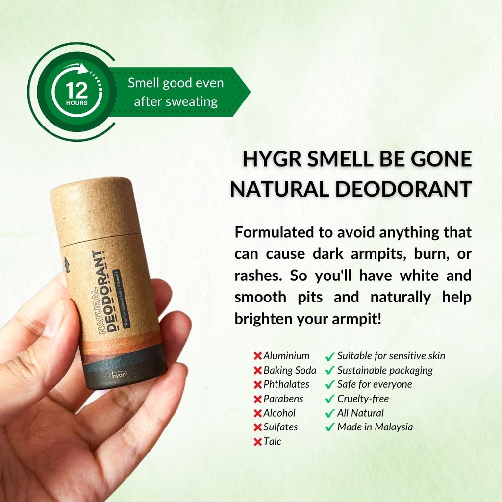 HYGR Natural Deodorant in Fresh Cooling Citrus 25g