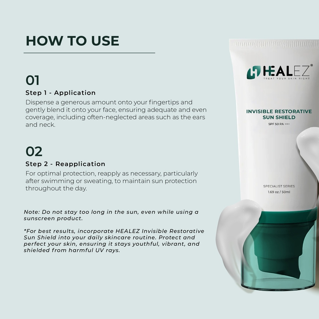 Healez Invisible Restorative Sun Shield 50g