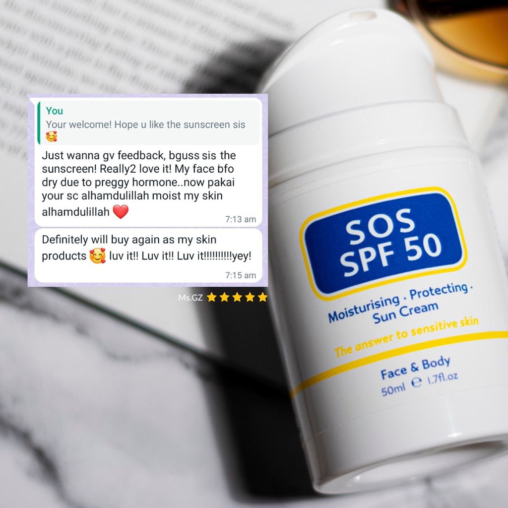 SOS SPF50 Sun Cream 50ML