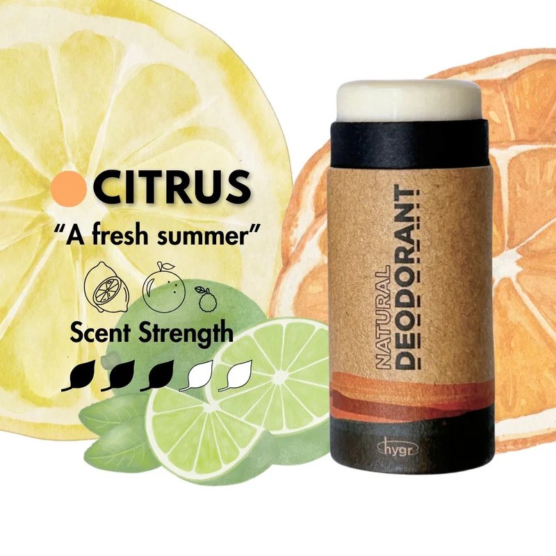 HYGR Natural Deodorant in Citrus 25g