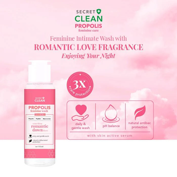SecretClean Propolis Feminine Wash - Romantic Love (100ml)