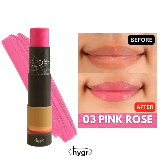 HYGR Tinted Lip balm Pink Rose
