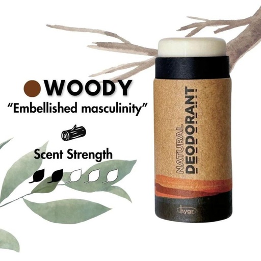 HYGR Natural Deodorant in Woody 25g