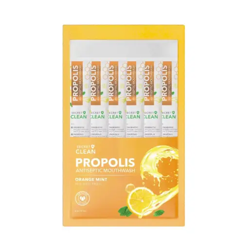 SecretClean Propolis Mouthwash- Orange Mint (6x10ml Sachet)