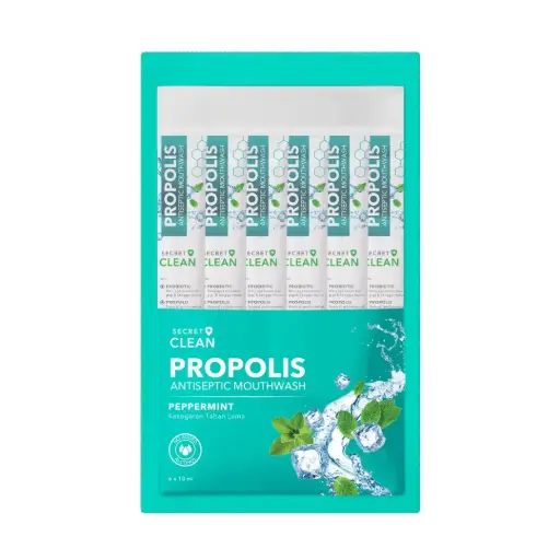 SecretClean Propolis Mouthwash- Peppermint (6x10ml Sachet)